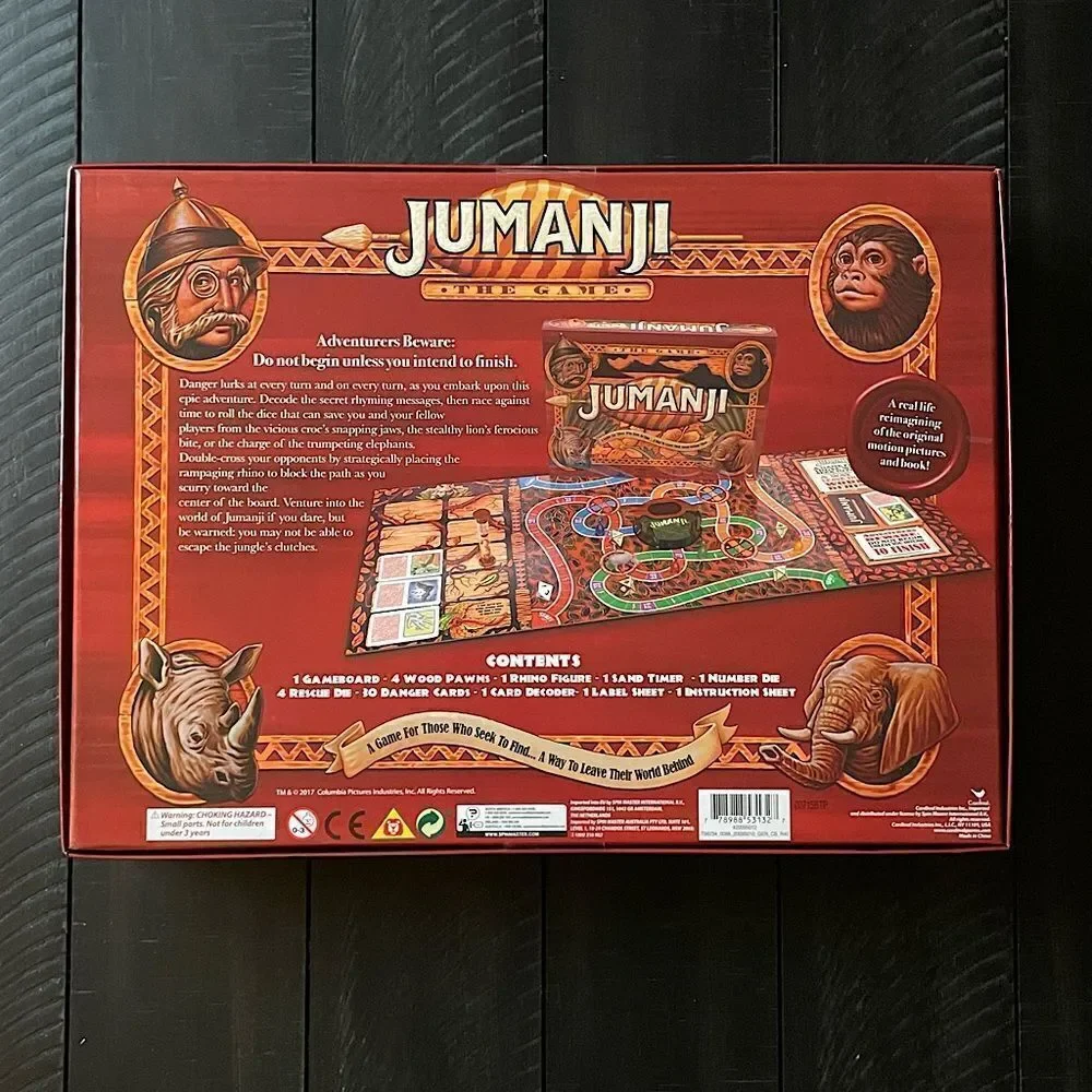 NWT! Milton Bradley “Jumanji”, 2-Person Board Game (Ages 5+).